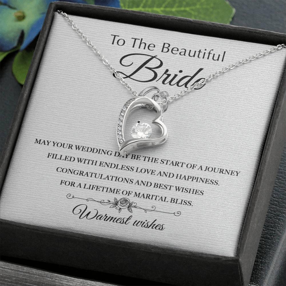 'Beautiful Bride Warmest Wishes' Forever Love Necklace - Real Rad Boutique