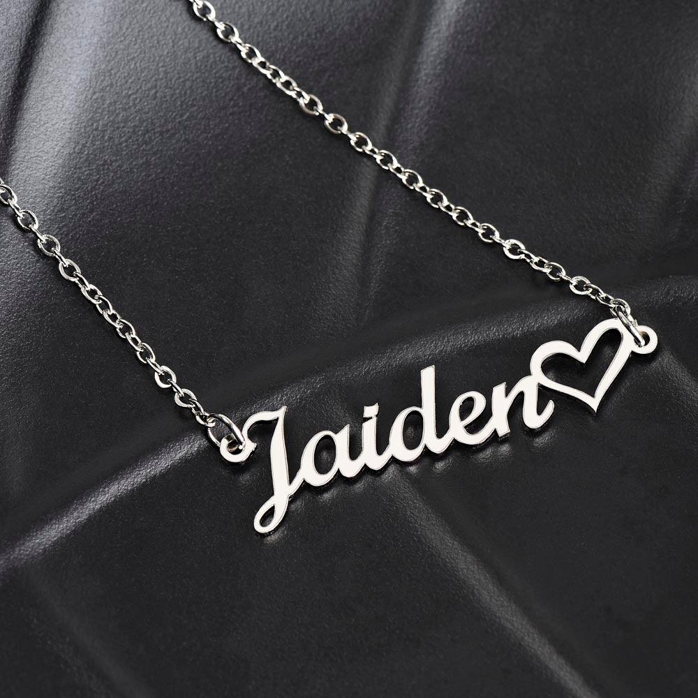 'Beautiful Mom' Heart Custom Name Necklace - Real Rad Boutique