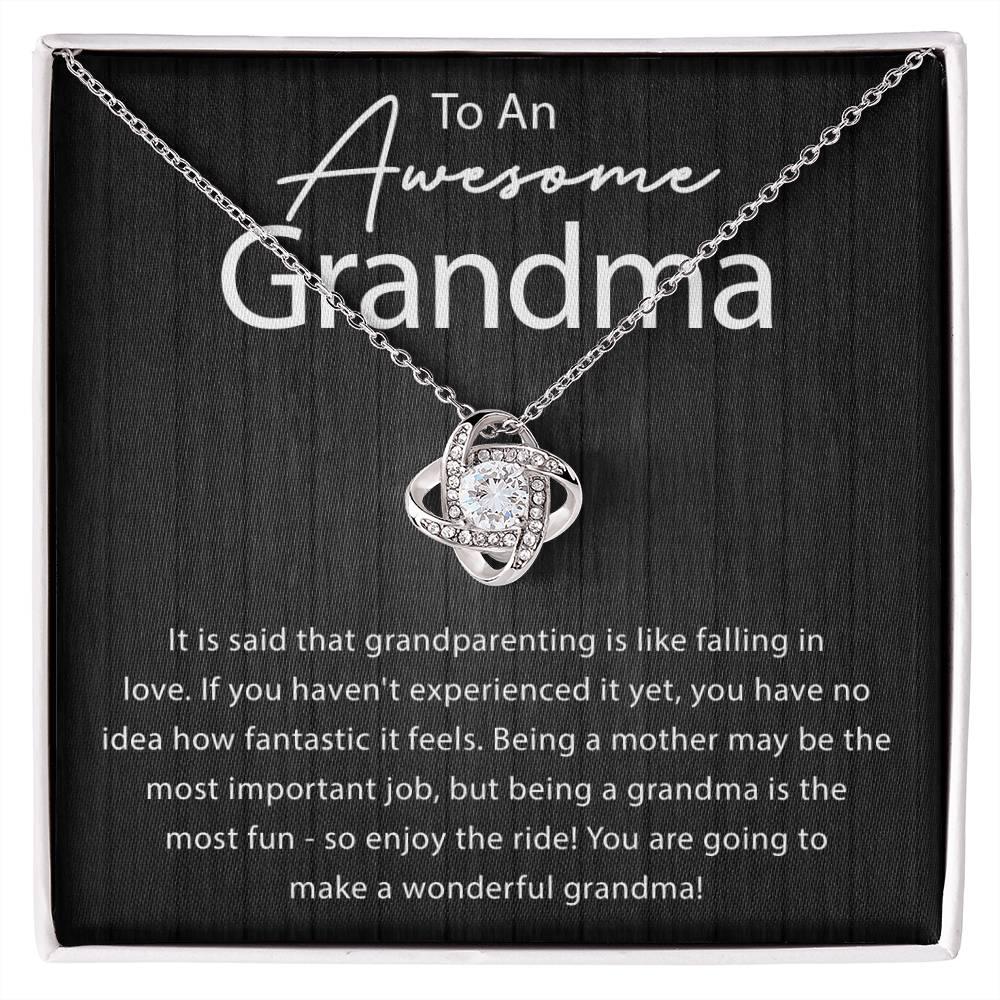 'Being a Grandma is the Most Fun' Love Knot Necklace - Real Rad Boutique