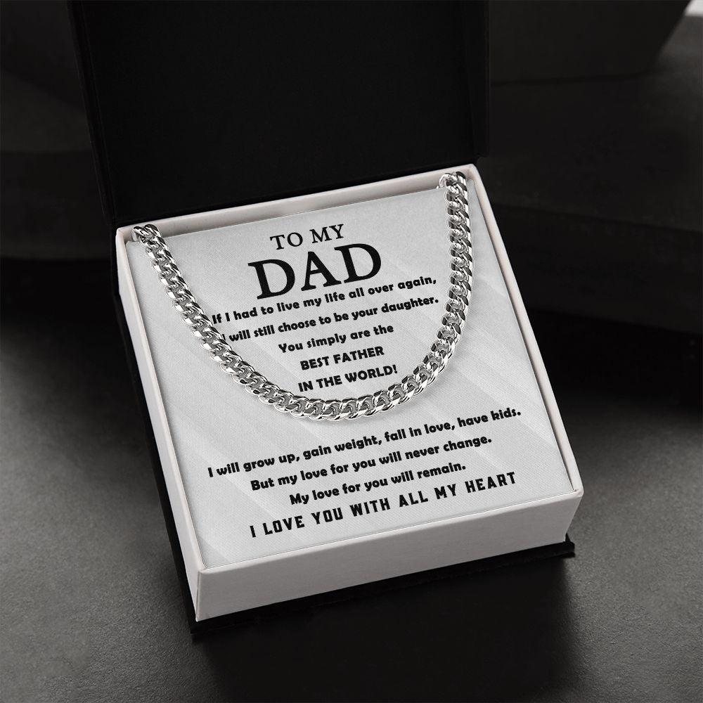 'Best Father' Cuban Link Chain - Real Rad Boutique