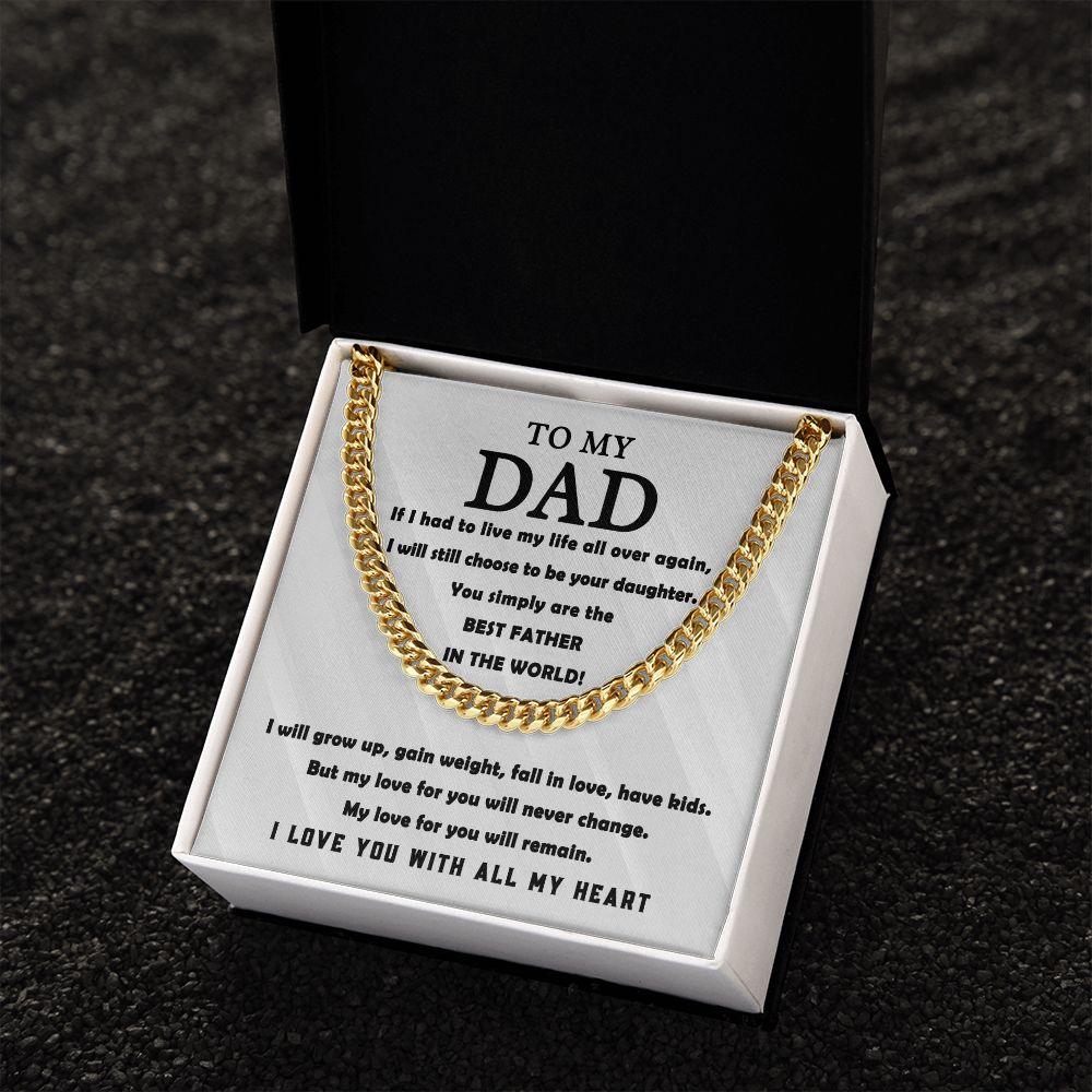 'Best Father' Cuban Link Chain - Real Rad Boutique