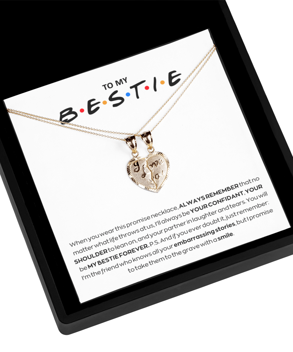 'Bestie Bond' - Breakable Heart Gold Necklace - Real Rad Boutique