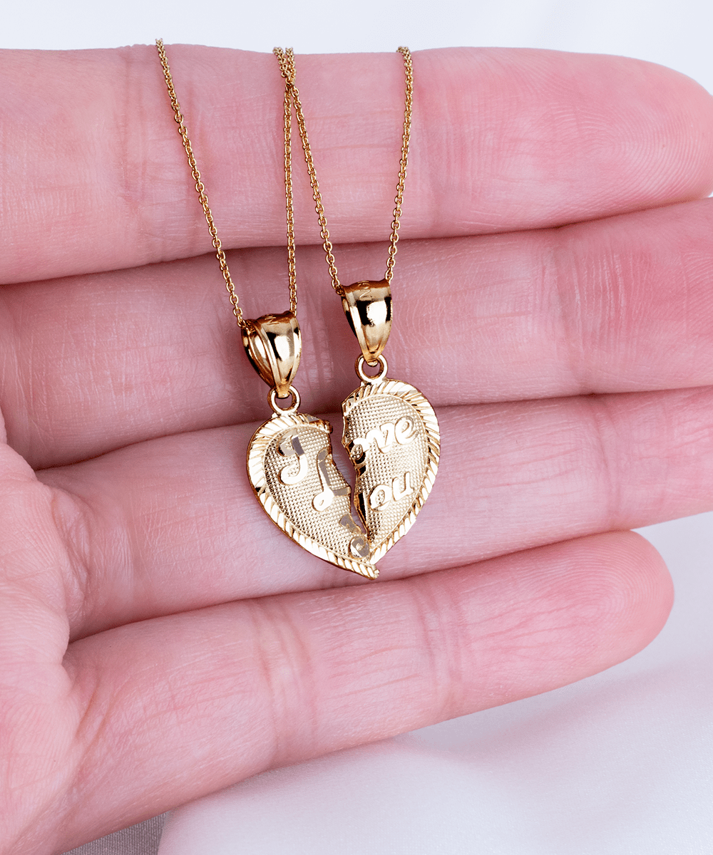 'Bitchin' Besties' - Breakable Heart Gold Necklace - Real Rad Boutique