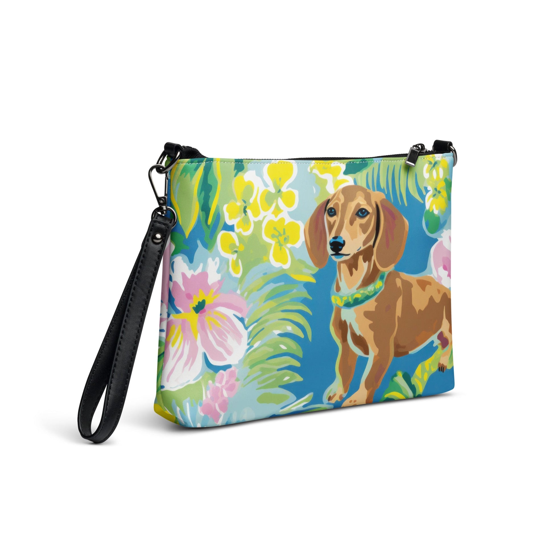 Blooming Dachshund's - Dachshund Crossbody Purse - Real Rad Boutique