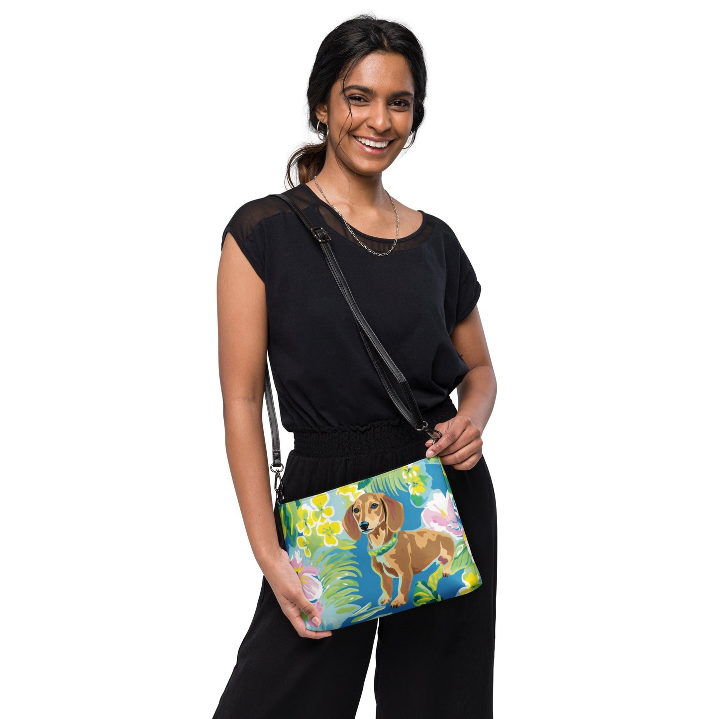 Blooming Dachshund's - Dachshund Crossbody Purse - Real Rad Boutique