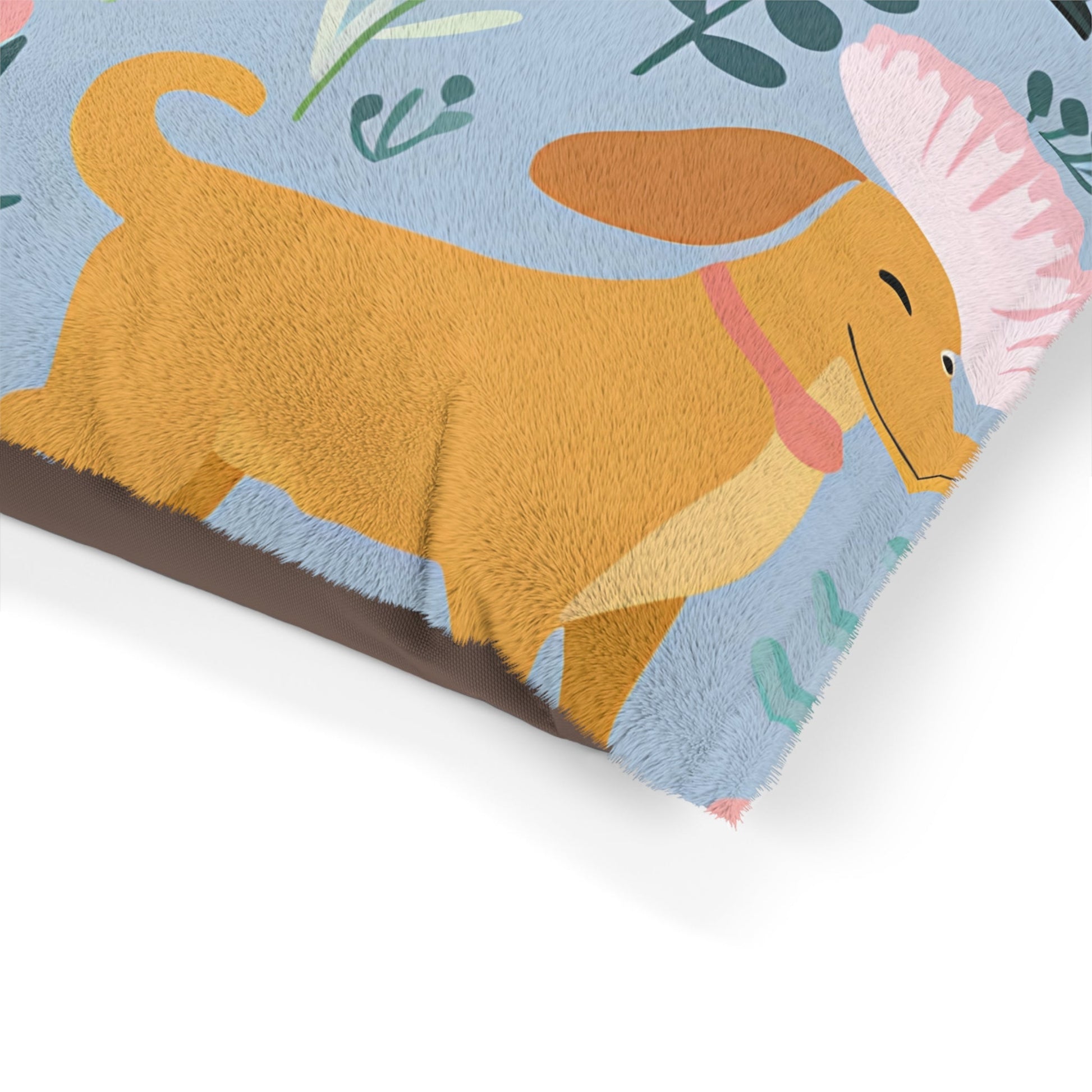 Blue Floral Paws - Dachshund Pet Bed - Real Rad Boutique