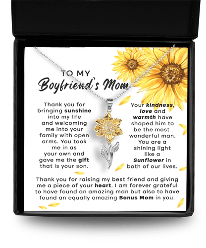 'Boyfriend's Mom' Sunflower Necklace - Real Rad Boutique