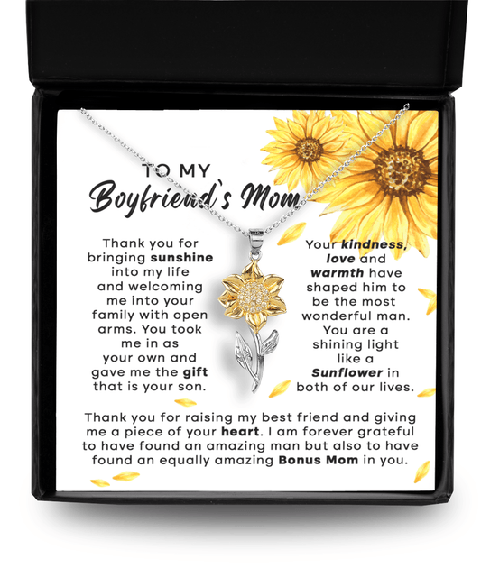 'Boyfriend's Mom' Sunflower Necklace - Real Rad Boutique