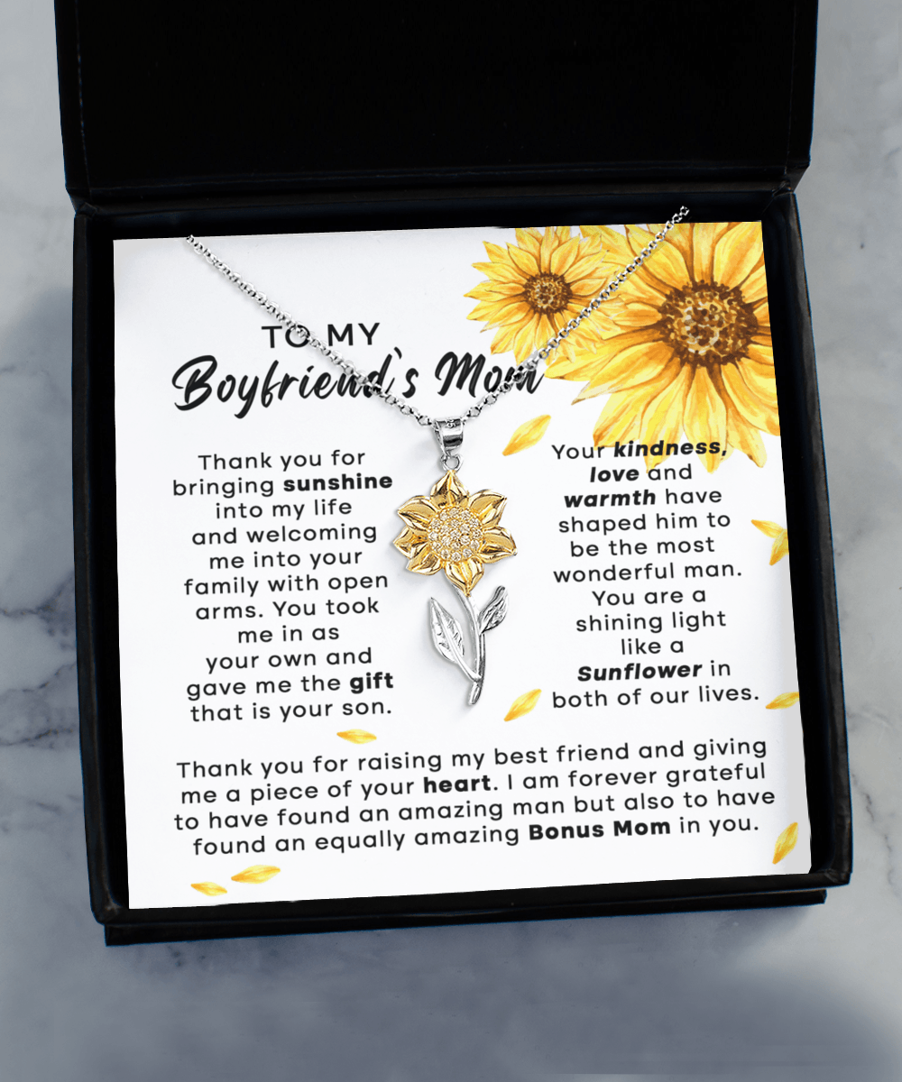 'Boyfriend's Mom' Sunflower Necklace - Real Rad Boutique