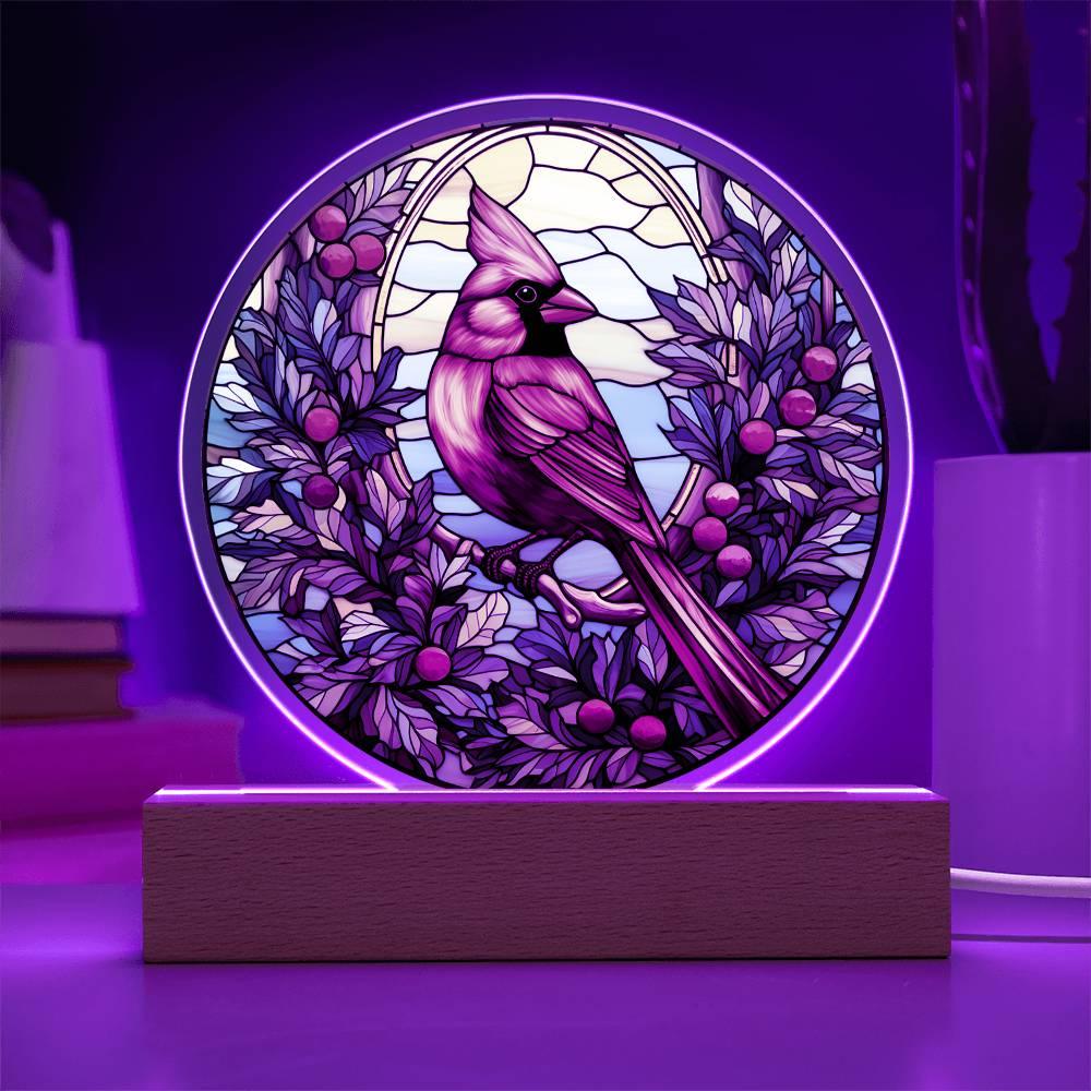 Christmas 'A Cardinal's Song' Acrylic Circle Plaque - Real Rad Boutique