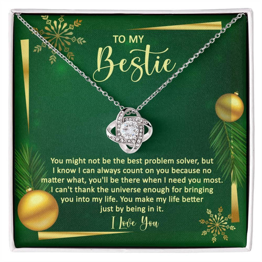 Christmas 'Bestie Connection' - Love Knot Necklace - Real Rad Boutique