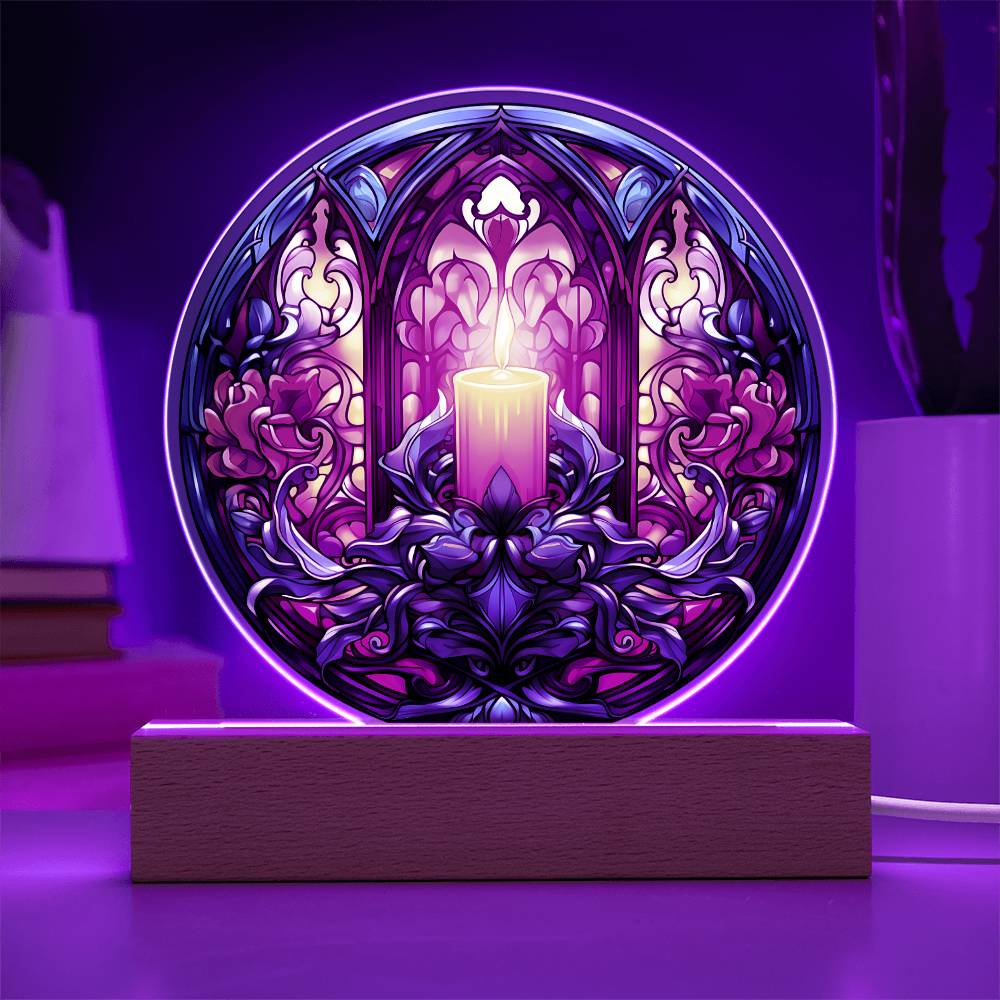 Christmas 'Candlelit Elegance' - Acrylic Circle Plaque - Real Rad Boutique