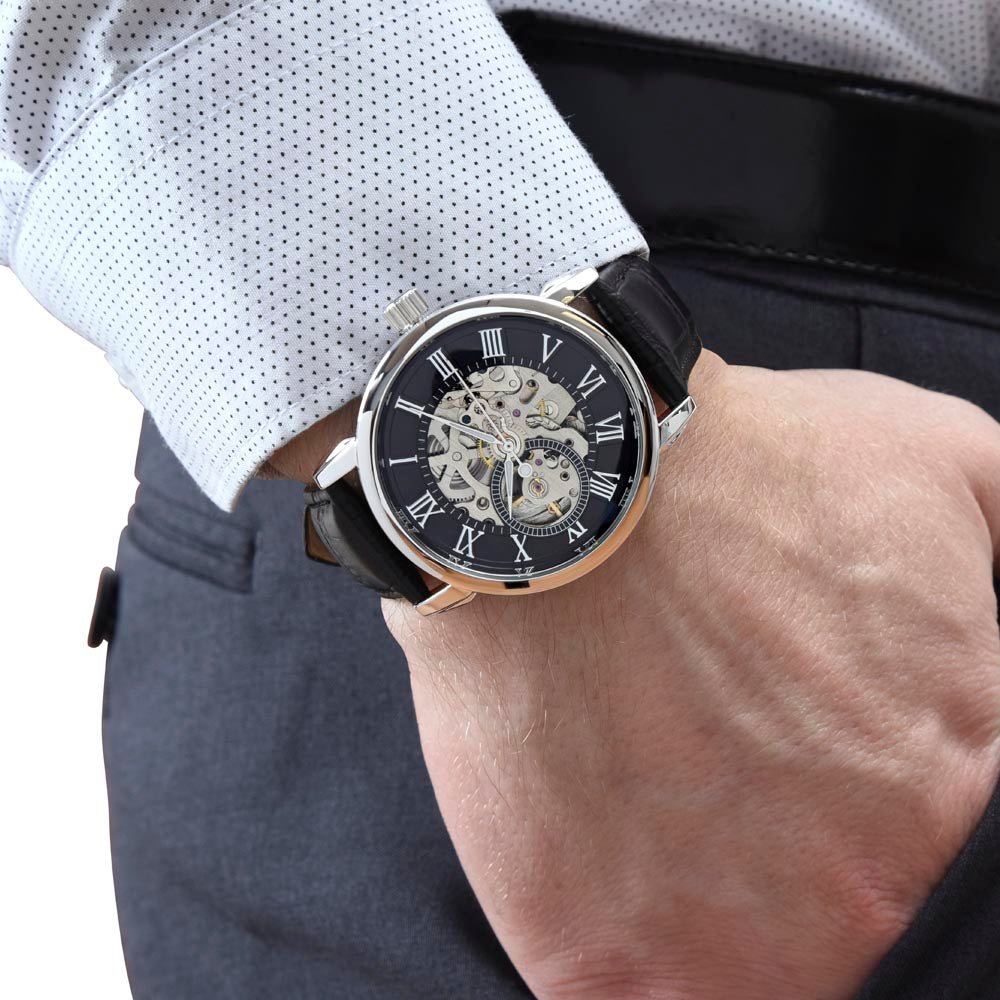 Christmas 'Dad's Laughter Legacy' - Men's Openwork Watch - Real Rad Boutique