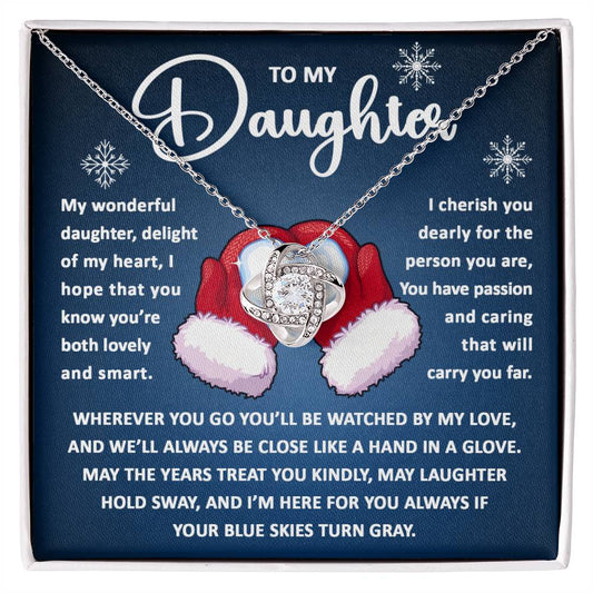 Christmas 'Daughters Treasured Tidings' - Love Knot Necklace - Real Rad Boutique