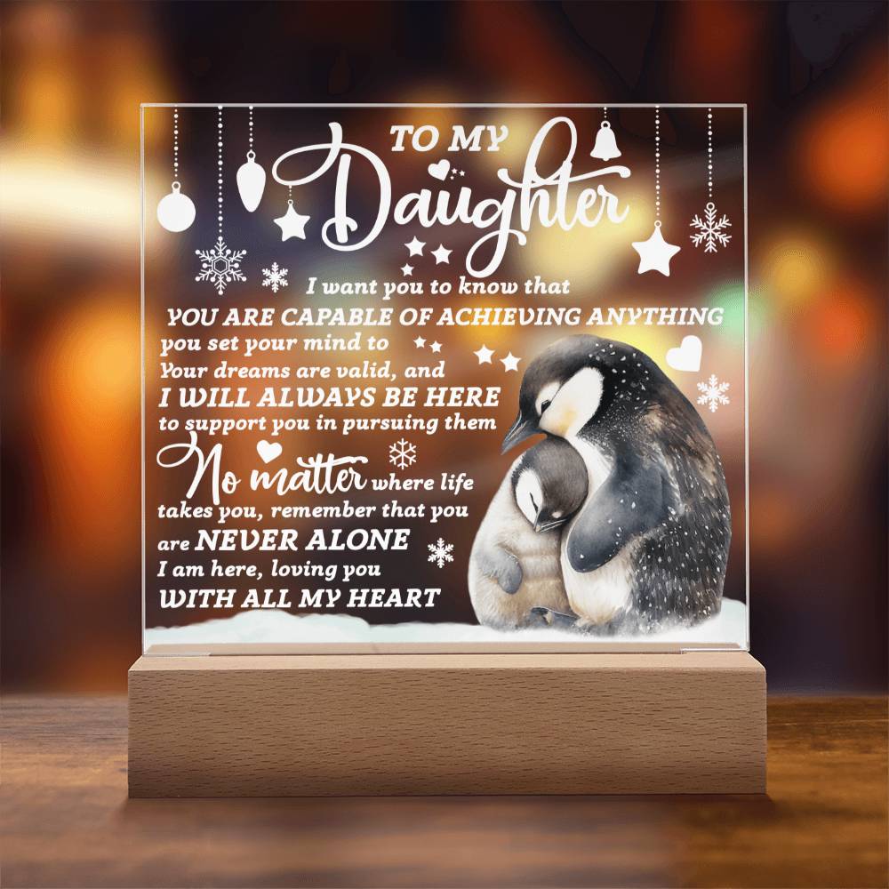 Christmas 'Endless Love and Support' - Acrylic Square Plaque - Real Rad Boutique