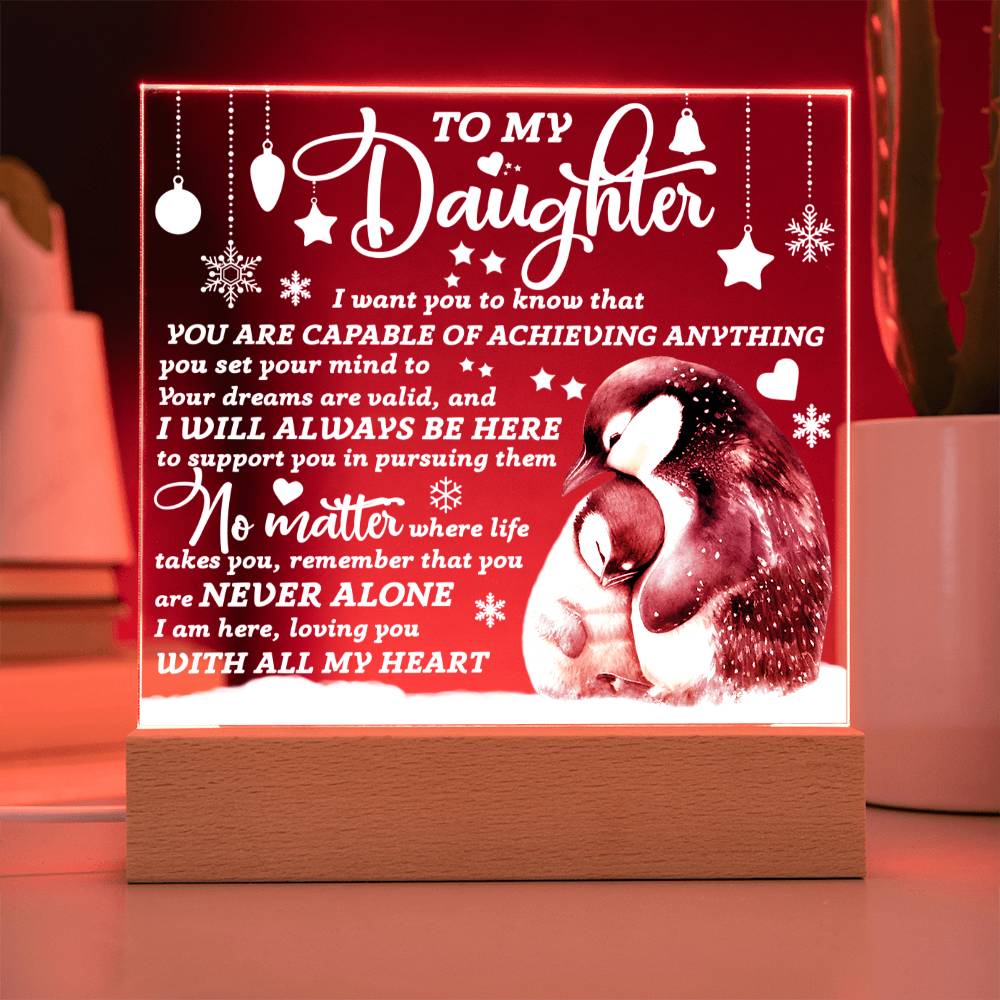 Christmas 'Endless Love and Support' - Acrylic Square Plaque - Real Rad Boutique