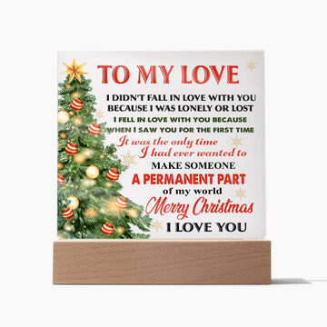 Christmas 'Evergreen Love' - Acrylic Square Plaque - Real Rad Boutique