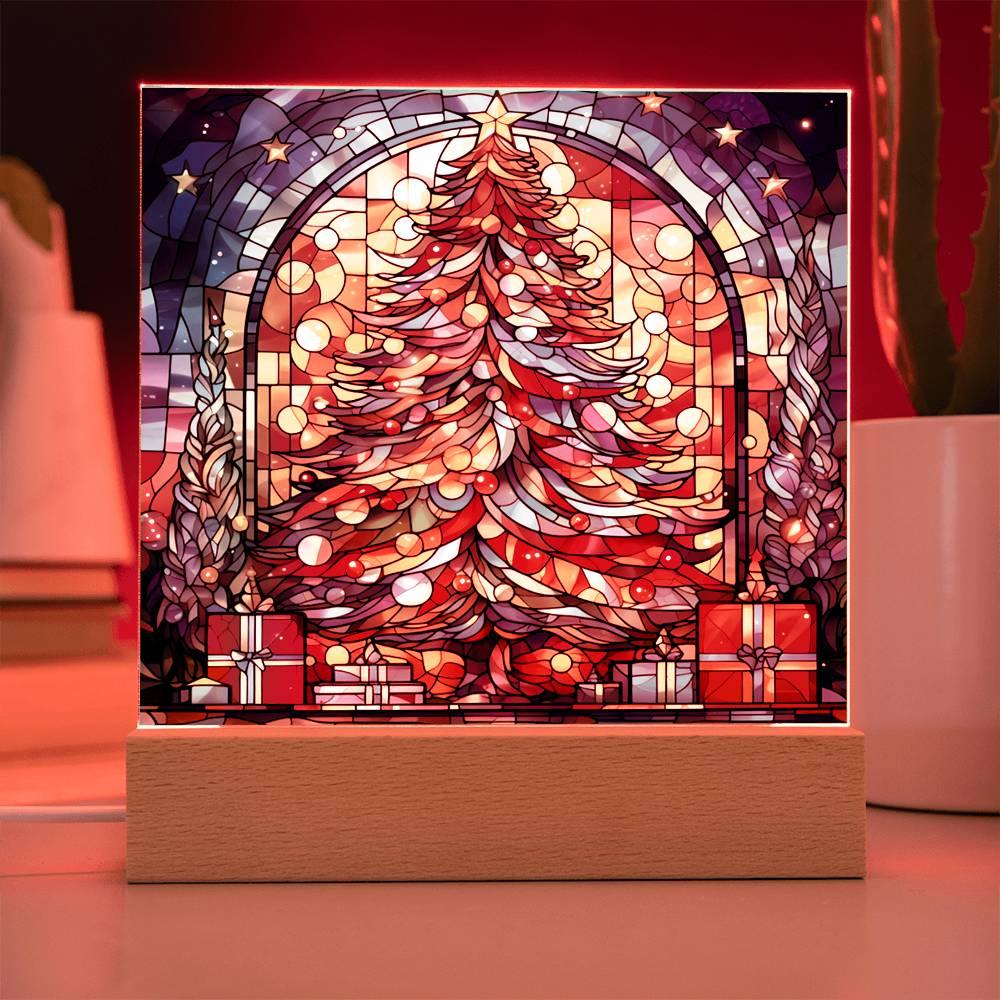 Christmas 'Festive Fir Delight' Acrylic Square Plaque - Real Rad Boutique