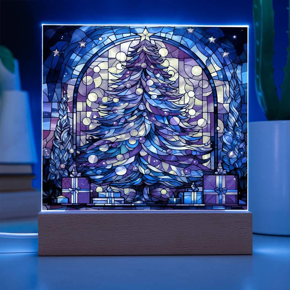 Christmas 'Festive Fir Delight' Acrylic Square Plaque - Real Rad Boutique