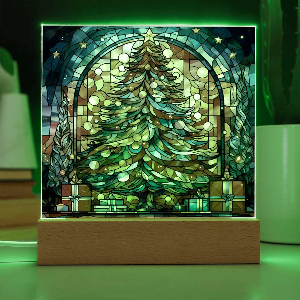 Christmas 'Festive Fir Delight' Acrylic Square Plaque - Real Rad Boutique