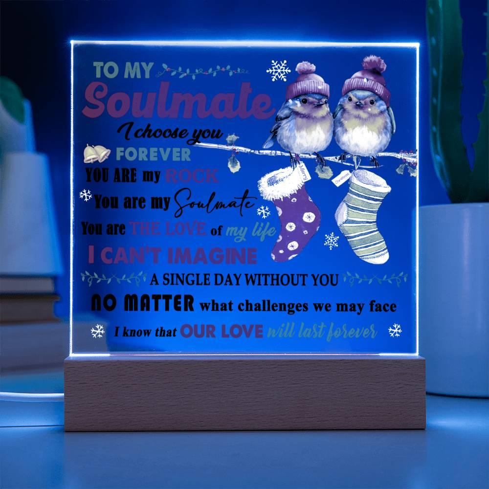 Christmas ' Forever My Rock, My Love' - Acrylic Square Plaque - Real Rad Boutique