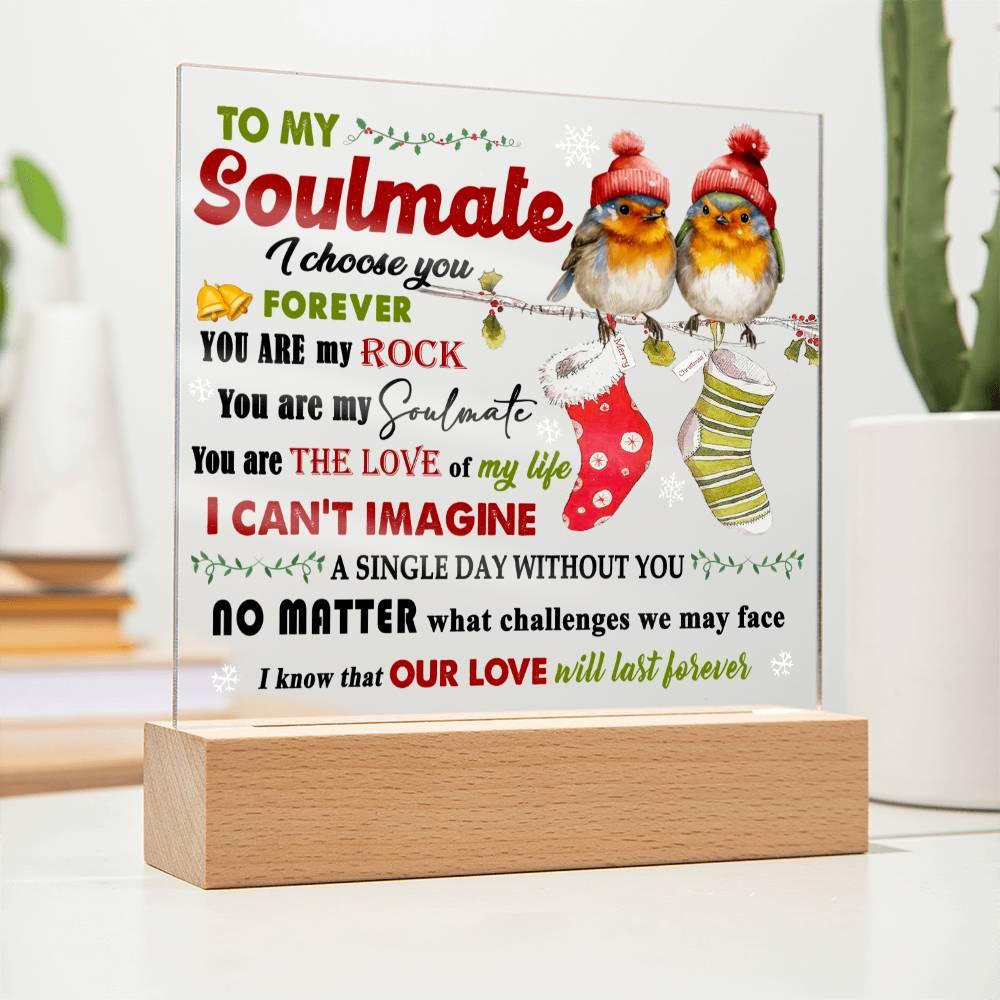 Christmas ' Forever My Rock, My Love' - Acrylic Square Plaque - Real Rad Boutique