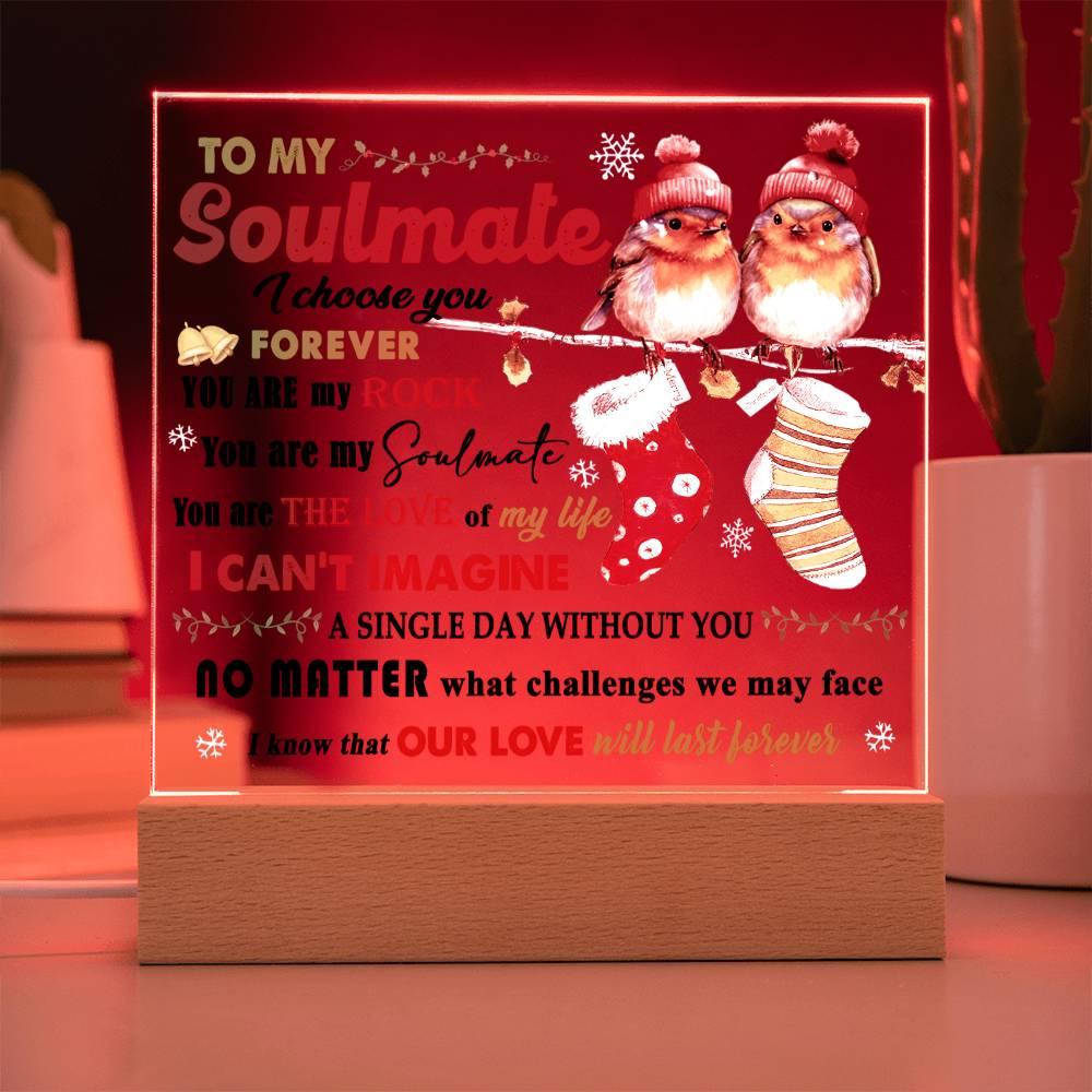 Christmas ' Forever My Rock, My Love' - Acrylic Square Plaque - Real Rad Boutique