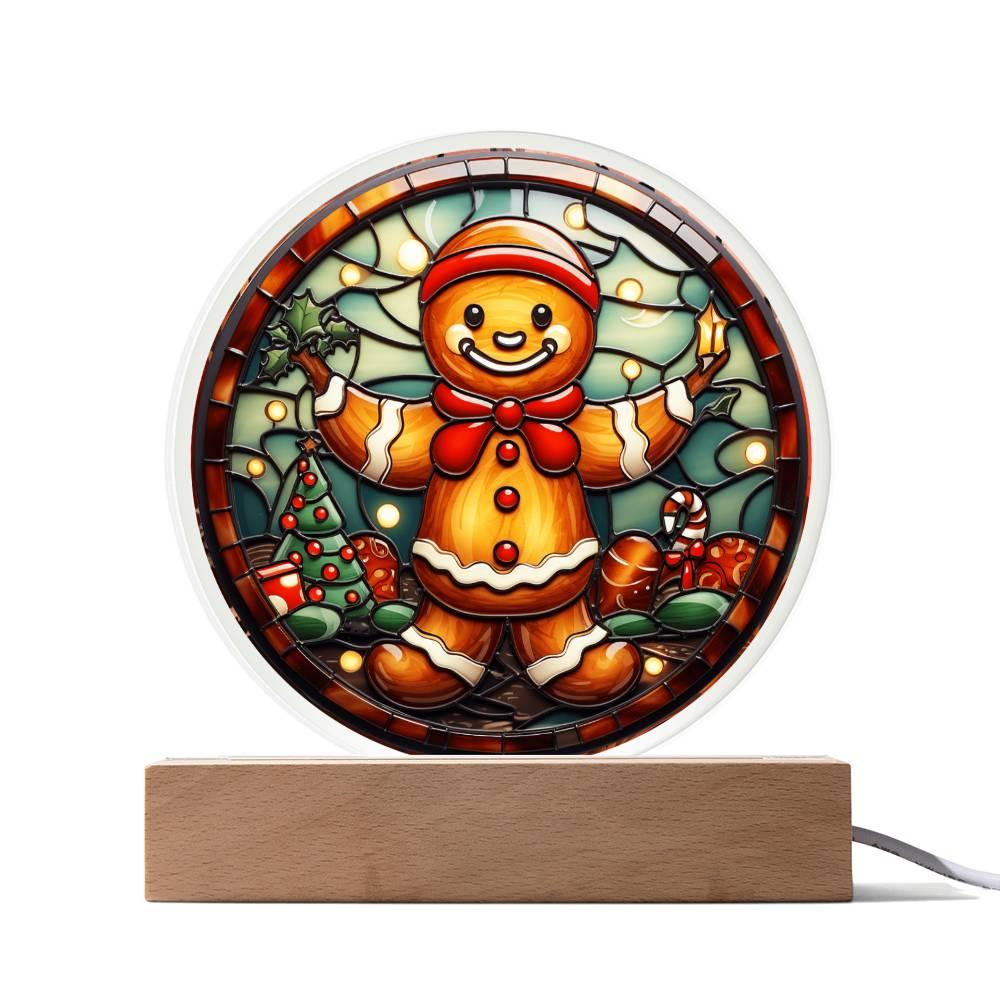 Christmas 'Gingerbread Magic' Acrylic Circle Plaque - Real Rad Boutique