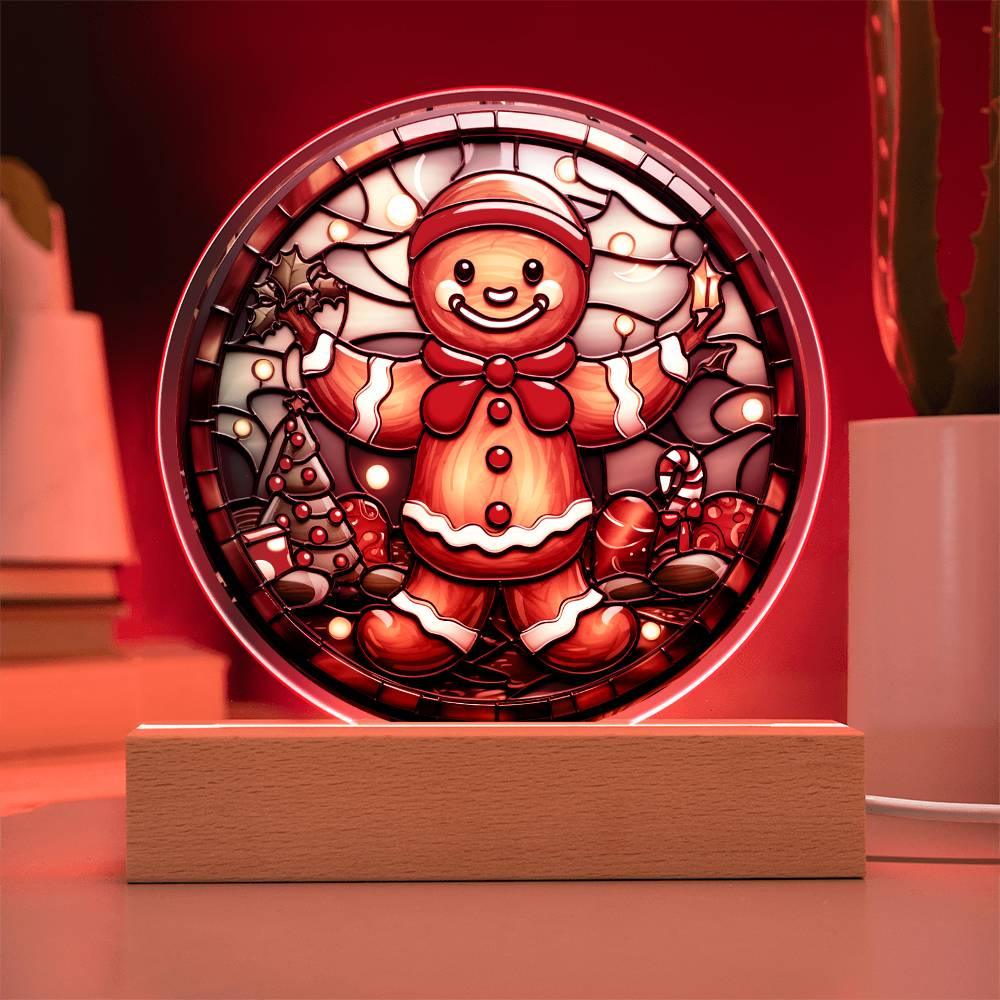 Christmas 'Gingerbread Magic' Acrylic Circle Plaque - Real Rad Boutique