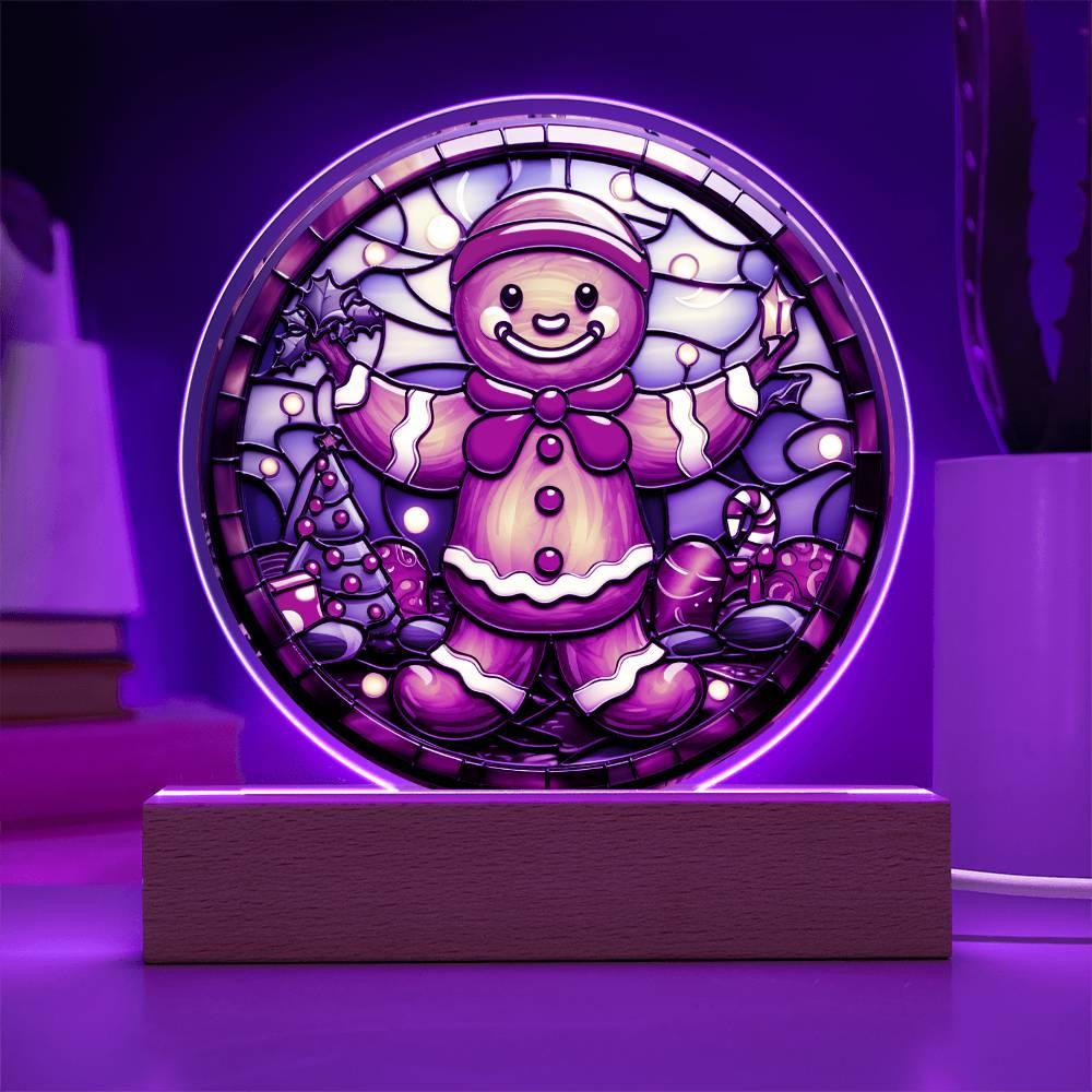 Christmas 'Gingerbread Magic' Acrylic Circle Plaque - Real Rad Boutique