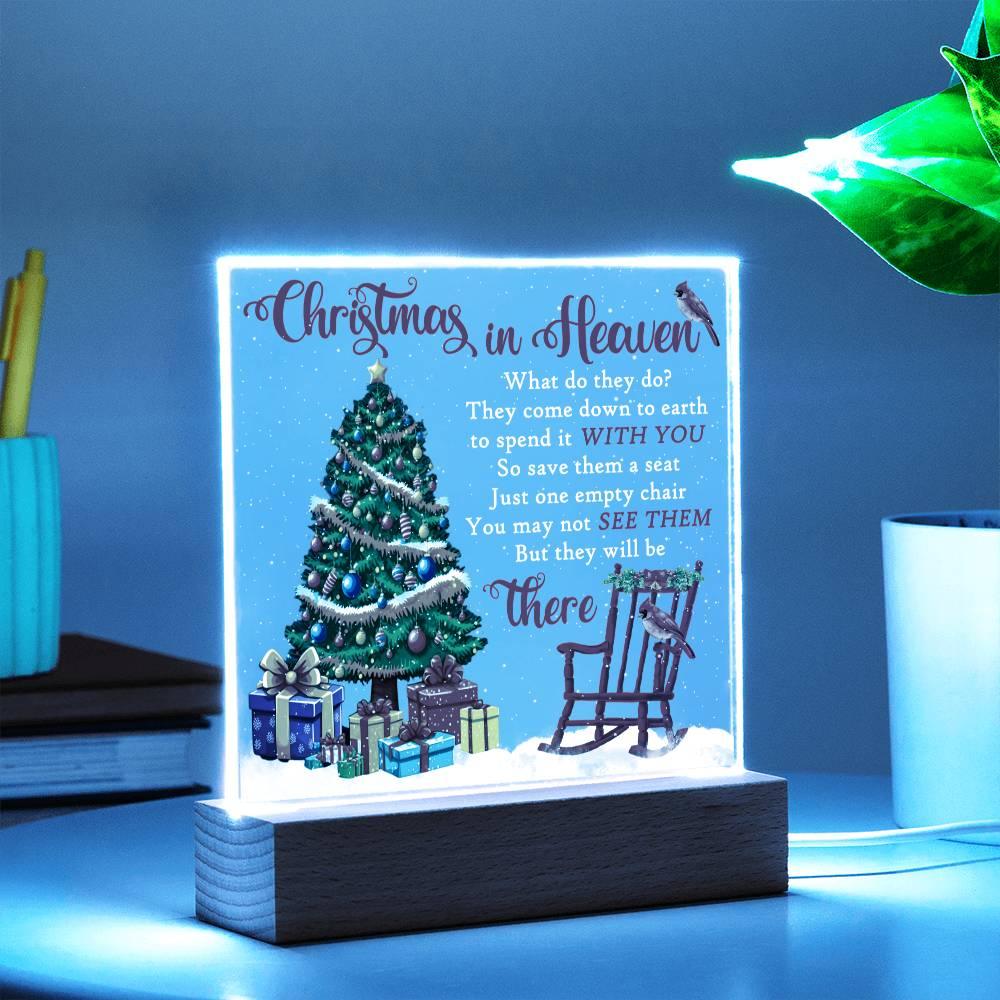 Christmas 'Heavenly Remembrance' Acrylic Square Plaque - Real Rad Boutique