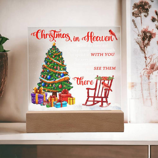 Christmas 'Heavenly Remembrance' Acrylic Square Plaque - Real Rad Boutique