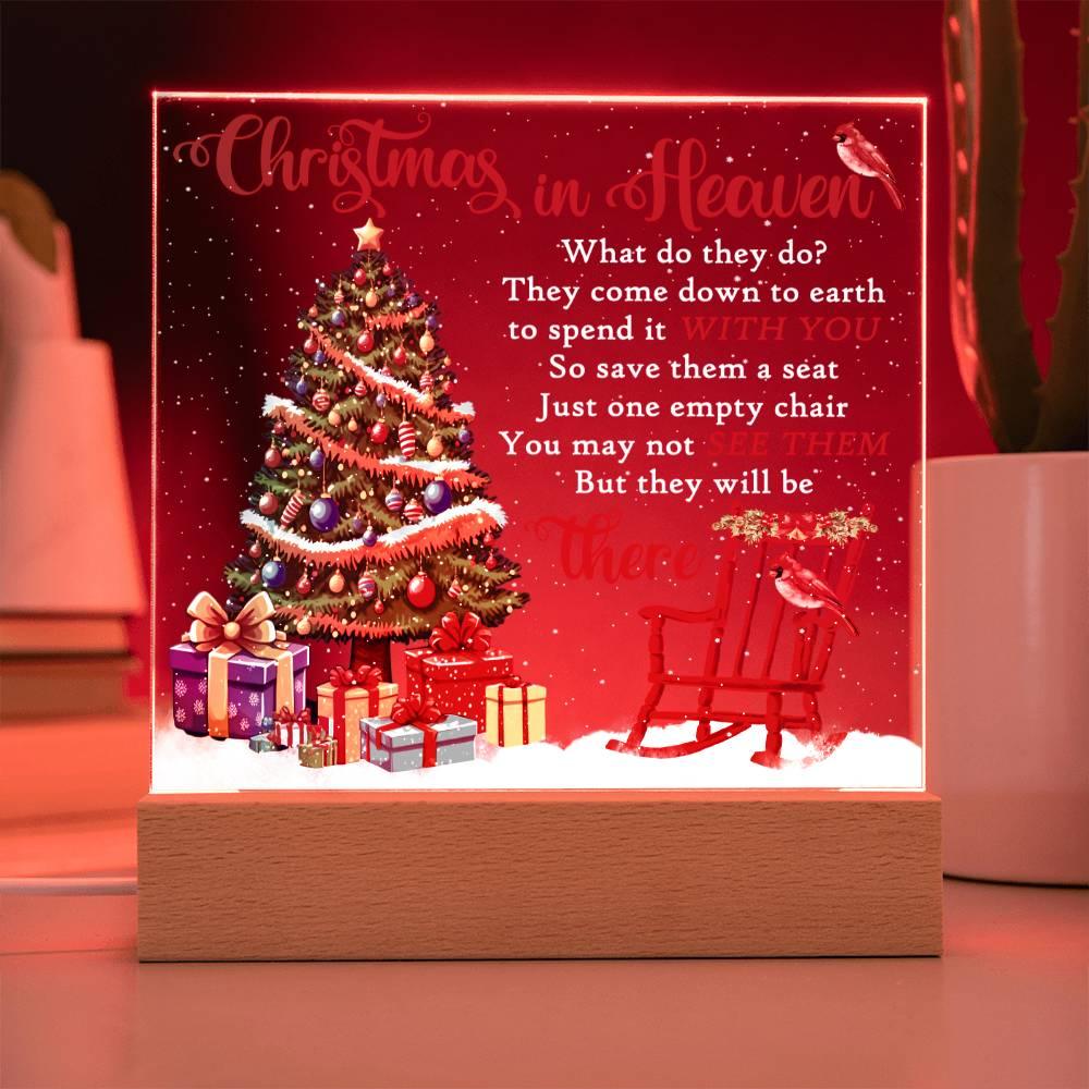 Christmas 'Heavenly Remembrance' Acrylic Square Plaque - Real Rad Boutique