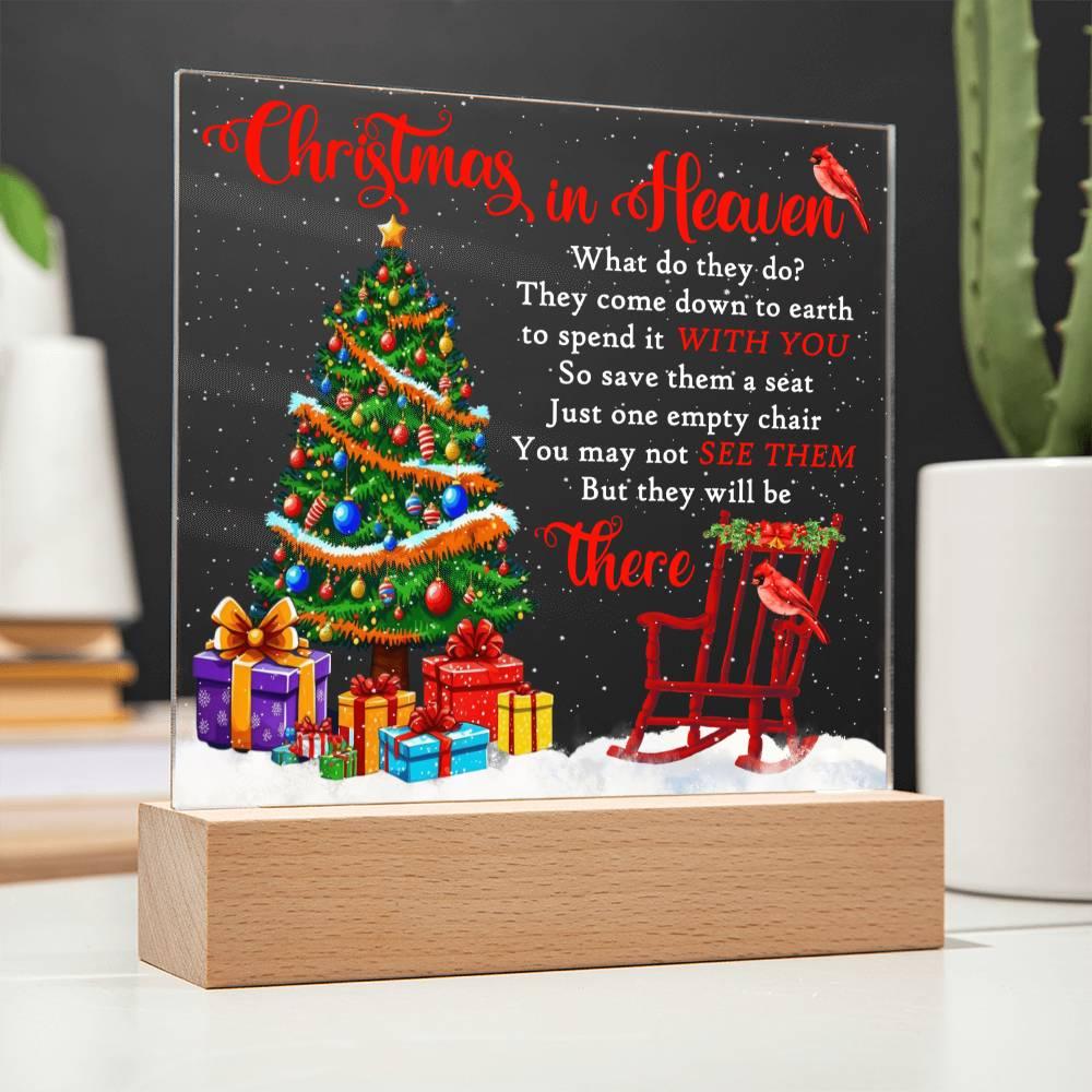 Christmas 'Heavenly Remembrance' Acrylic Square Plaque - Real Rad Boutique