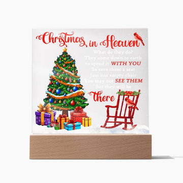 Christmas 'Heavenly Remembrance' Acrylic Square Plaque - Real Rad Boutique