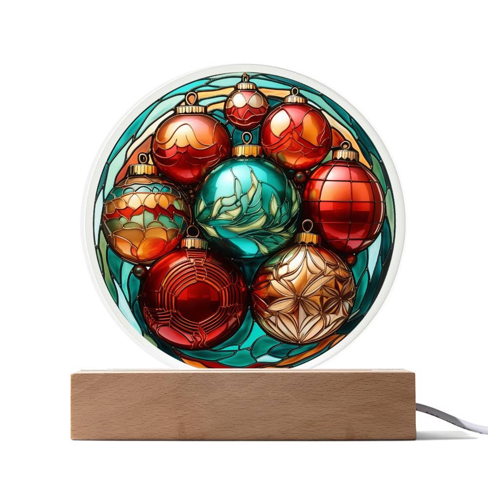 Christmas 'Ornamental Elegance' Acrylic Circle Plaque - Real Rad Boutique