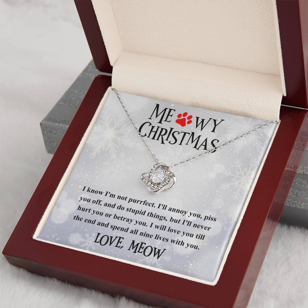 Christmas 'Purr-fectly Imperfect Love' - Love Knot Necklace - Real Rad Boutique