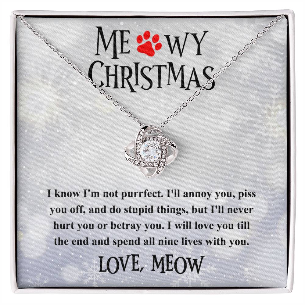 Christmas 'Purr-fectly Imperfect Love' - Love Knot Necklace - Real Rad Boutique