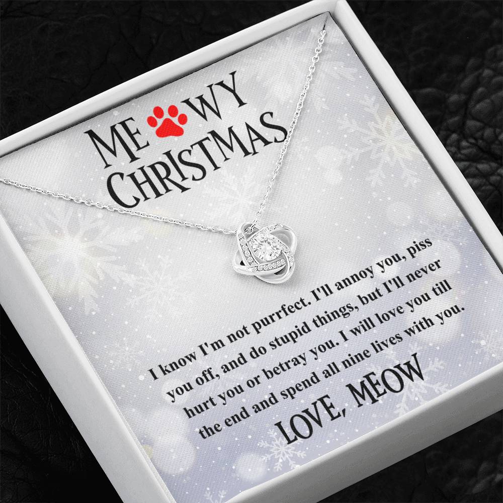 Christmas 'Purr-fectly Imperfect Love' - Love Knot Necklace - Real Rad Boutique