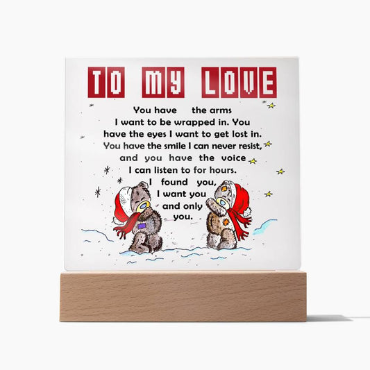 Christmas 'Radiant Love' - Acrylic Square Plaque - Real Rad Boutique