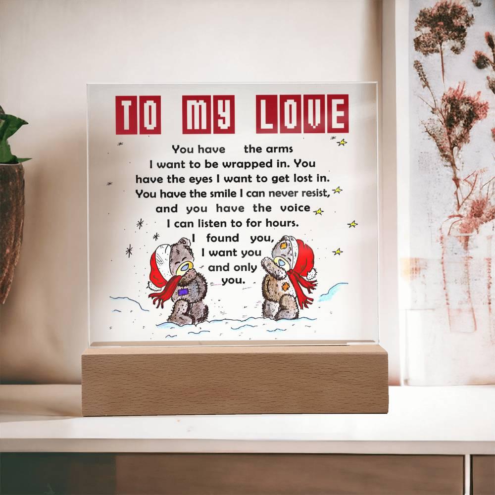 Christmas 'Radiant Love' - Acrylic Square Plaque - Real Rad Boutique