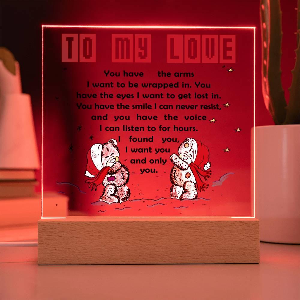 Christmas 'Radiant Love' - Acrylic Square Plaque - Real Rad Boutique