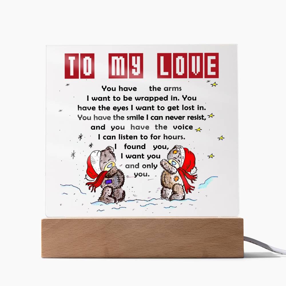 Christmas 'Radiant Love' - Acrylic Square Plaque - Real Rad Boutique