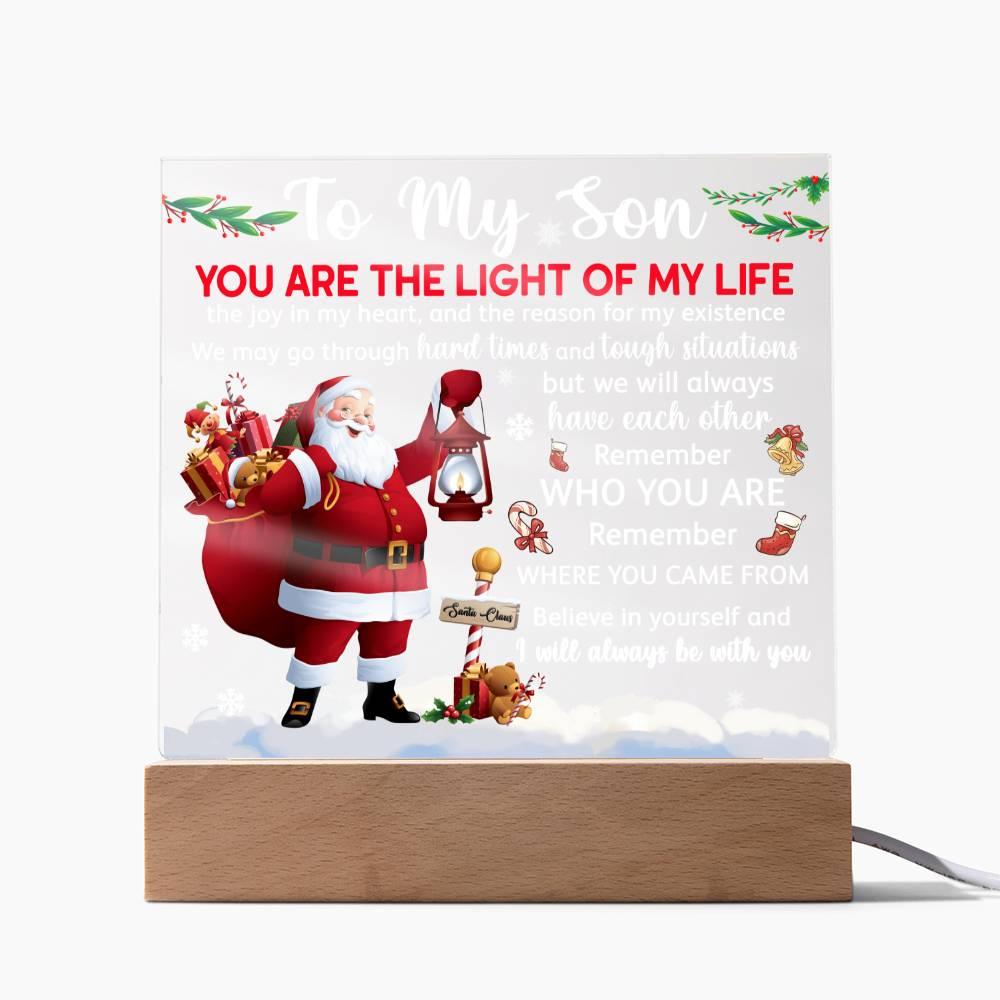 Christmas 'Son's Santa's Love' - Acrylic Square Plaque - Real Rad Boutique