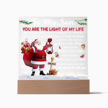 Christmas 'Son's Santa's Love' - Acrylic Square Plaque - Real Rad Boutique