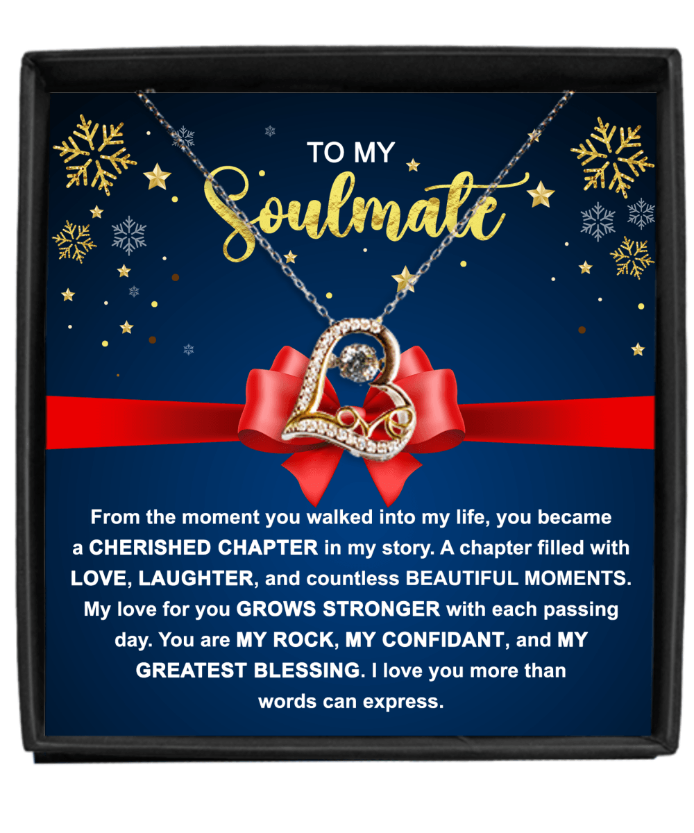 Christmas Soulmate 'Eternal Chapter of Love' Love Dancing Necklace - Real Rad Boutique