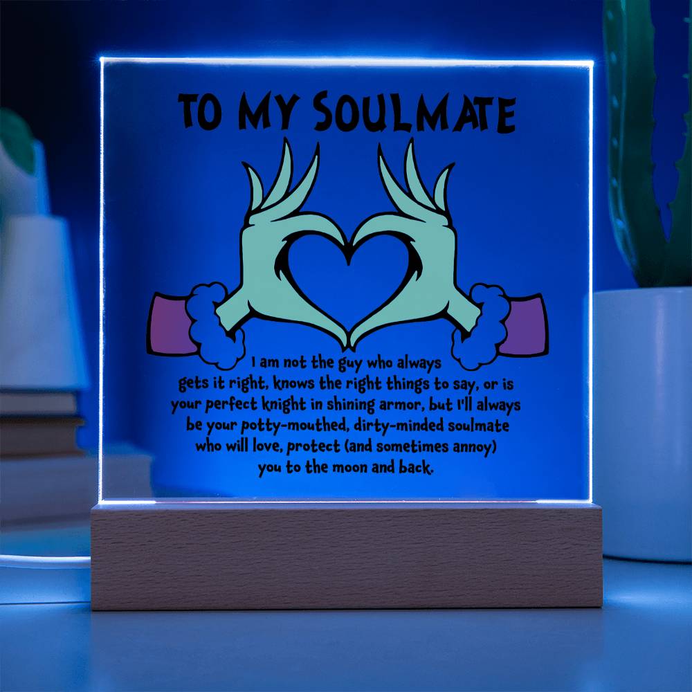 Christmas 'Soulmate Shenanigans' - Acrylic Square Plaque - Real Rad Boutique