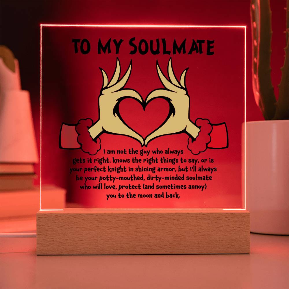 Christmas 'Soulmate Shenanigans' - Acrylic Square Plaque - Real Rad Boutique