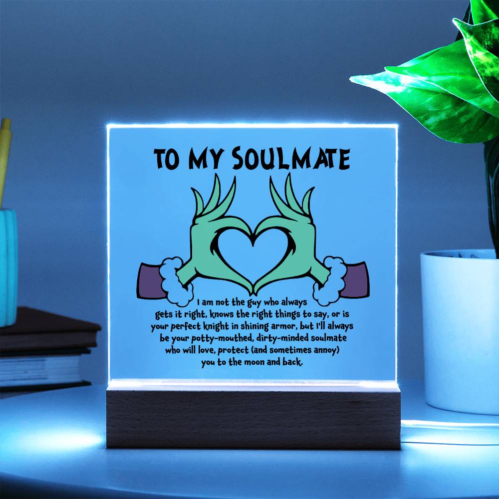 Christmas 'Soulmate Shenanigans' - Acrylic Square Plaque - Real Rad Boutique