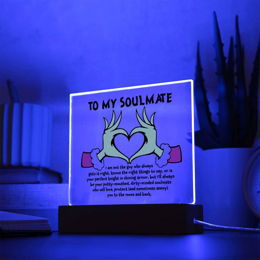 Christmas 'Soulmate Shenanigans' - Acrylic Square Plaque - Real Rad Boutique